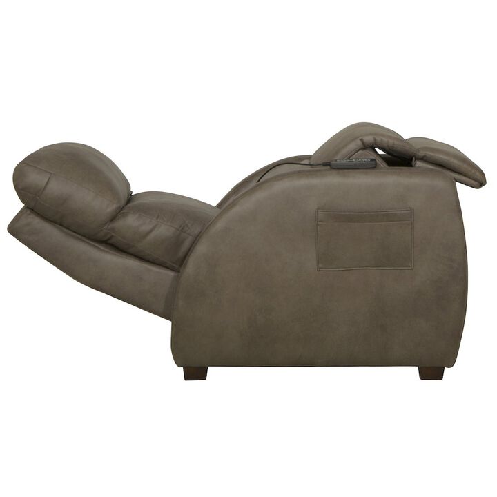 Catnapper Relaxer Power Lay Flat Recliner with Power Adjustable Headrest and Lumbar