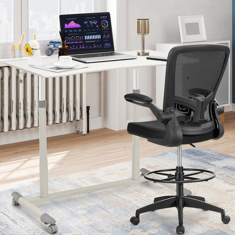 Height Adjustable Computer Desk Sit to Stand Rolling Notebook Table