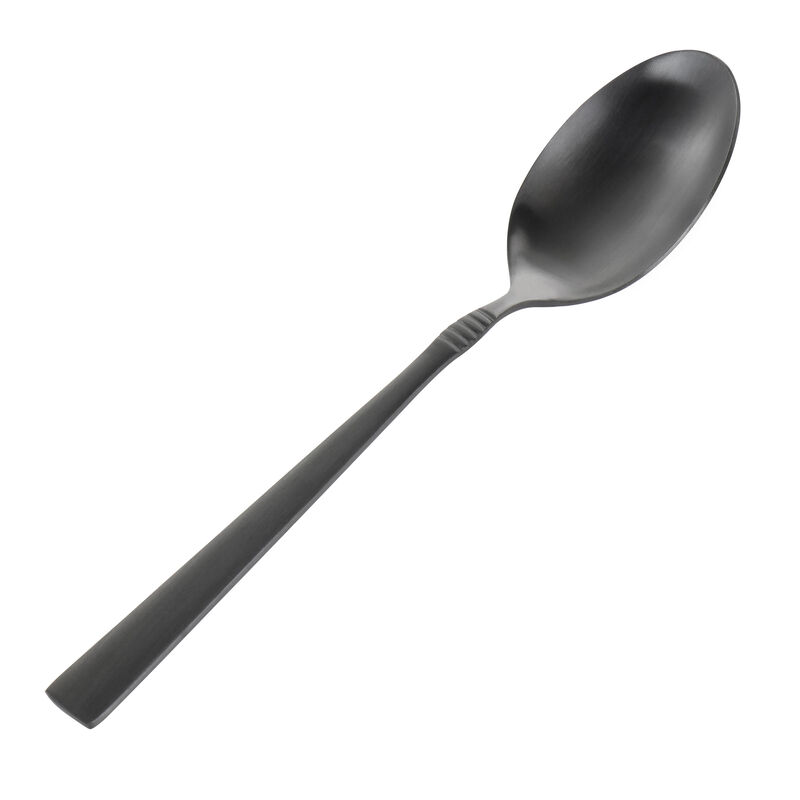 MegaChef Cravat 20 Piece Flatware Utensil Set, Stainless Steel Silverware Metal Service for 4 in Matte Black