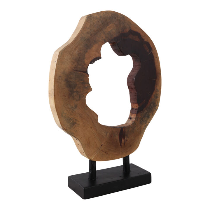 19x14" Open Wood Disc On Stand