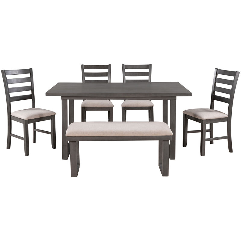 Streamdale Solid Wood 6-Piece Dining Set