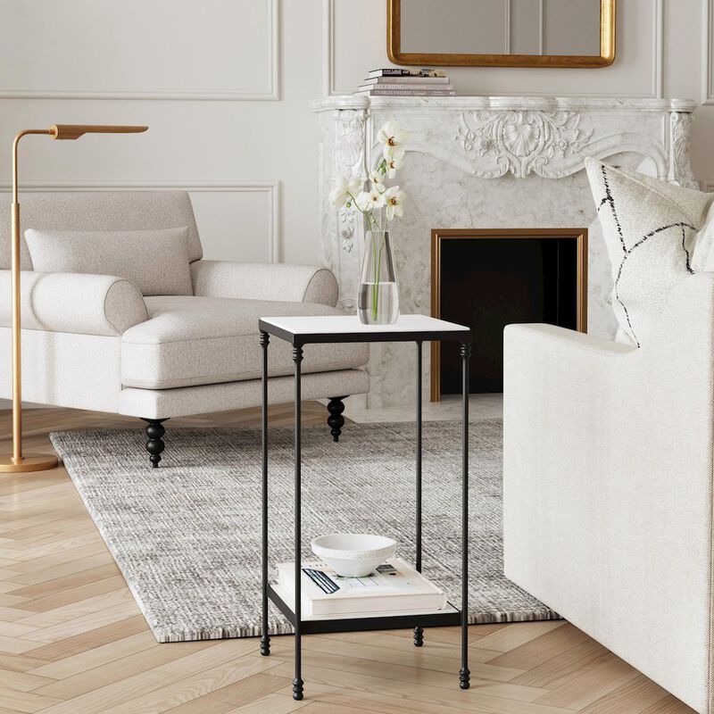 Butler Specialty Company Larkin Marble & Iron Side Table, Multi-Color