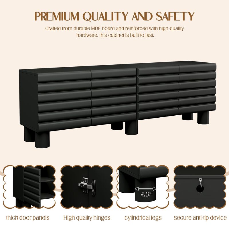 Clihome Modern Media TV Cabinet for Living Room image number 2