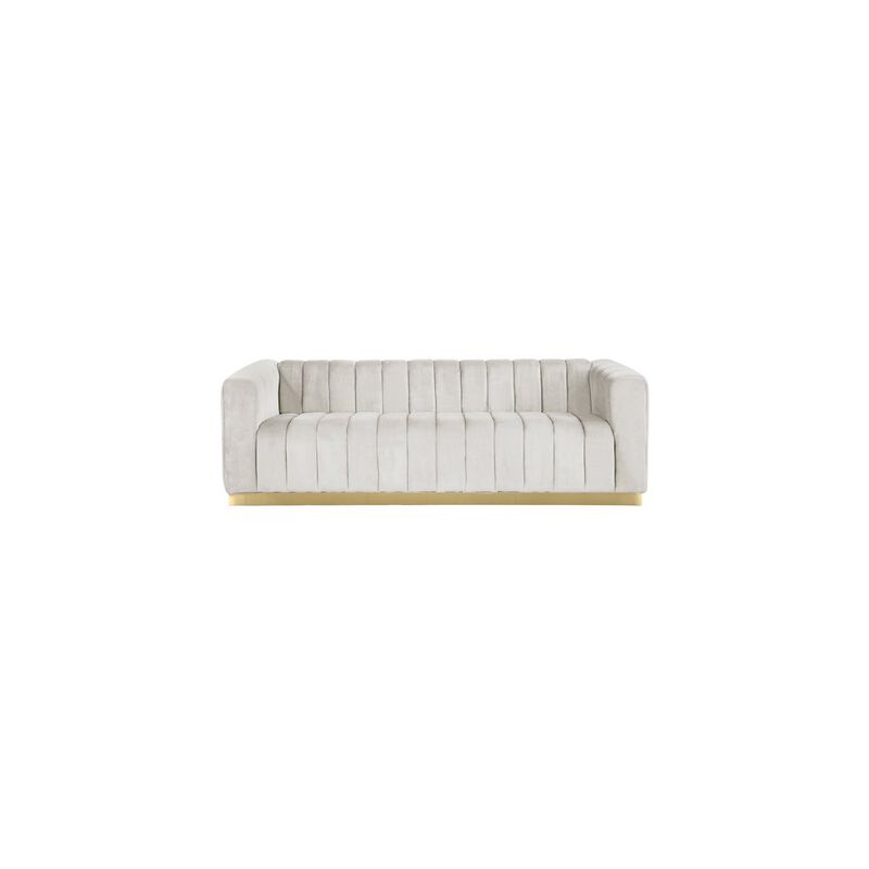Meridian Furniture Marlon Cream Velvet Sofa