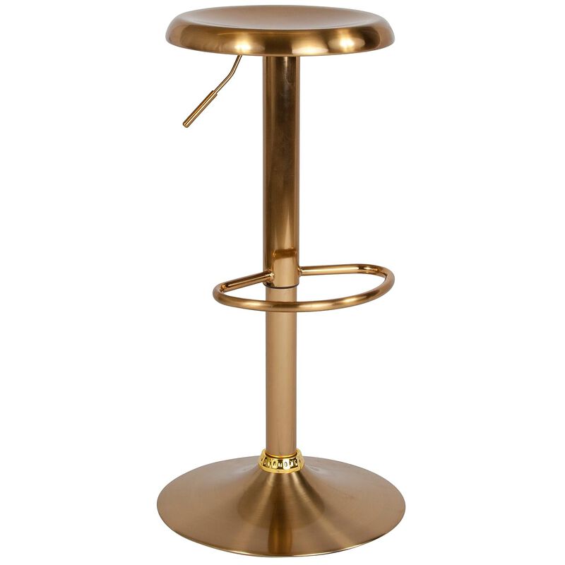 Flash Furniture Madrid Series Adjustable Height Retro Barstool in Gold Finish