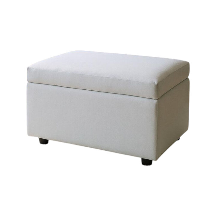 Linen Storage Ottoman Bench with Rubber Feet for Entryway, Bedroom, or Living Room