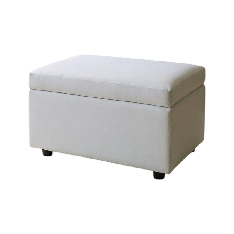 Linen Storage Ottoman Bench with Rubber Feet for Entryway, Bedroom, or Living Room
