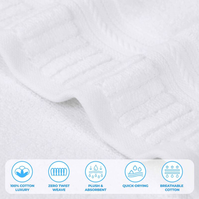 Soft Zero Twist Cotton Hand Towels 6 Pack Highly Absorbent Towels image number 2