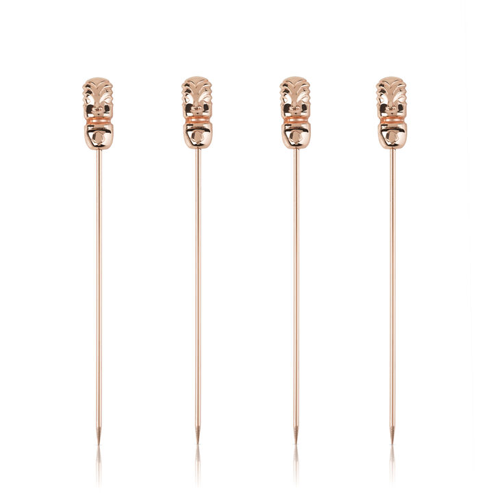 Pacific Tiki Cocktail Picks in Copper Set of 4