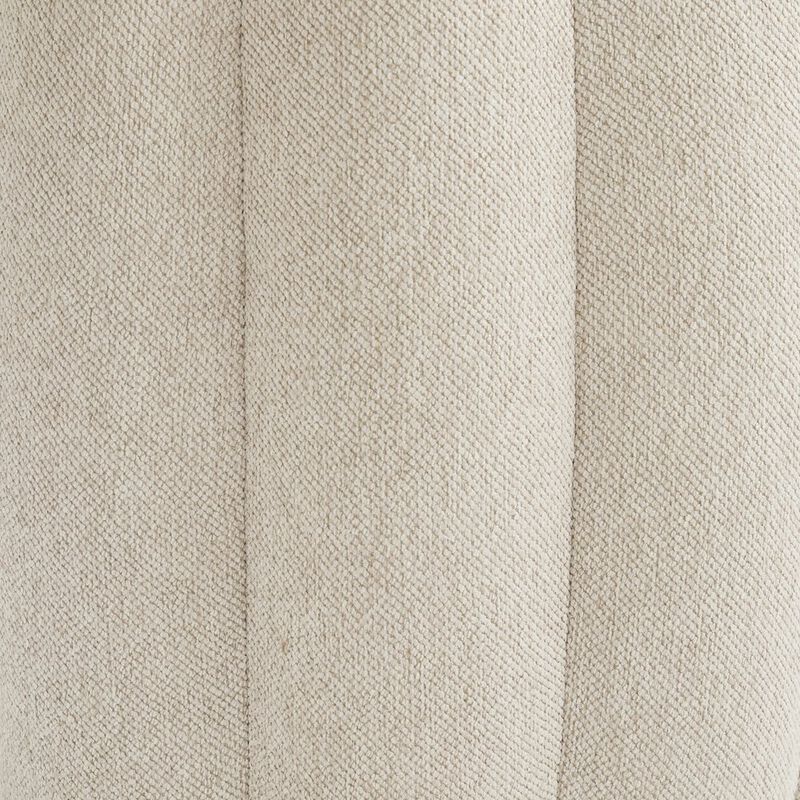 Michael Amini Camellia Field Round Bench - Linen/Warm Pecan image number 3