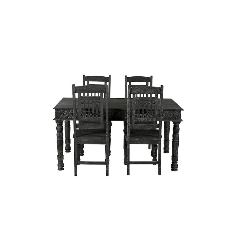 Taran Designs Eldris 60 Carved Solid Wood Dining Table image number 7