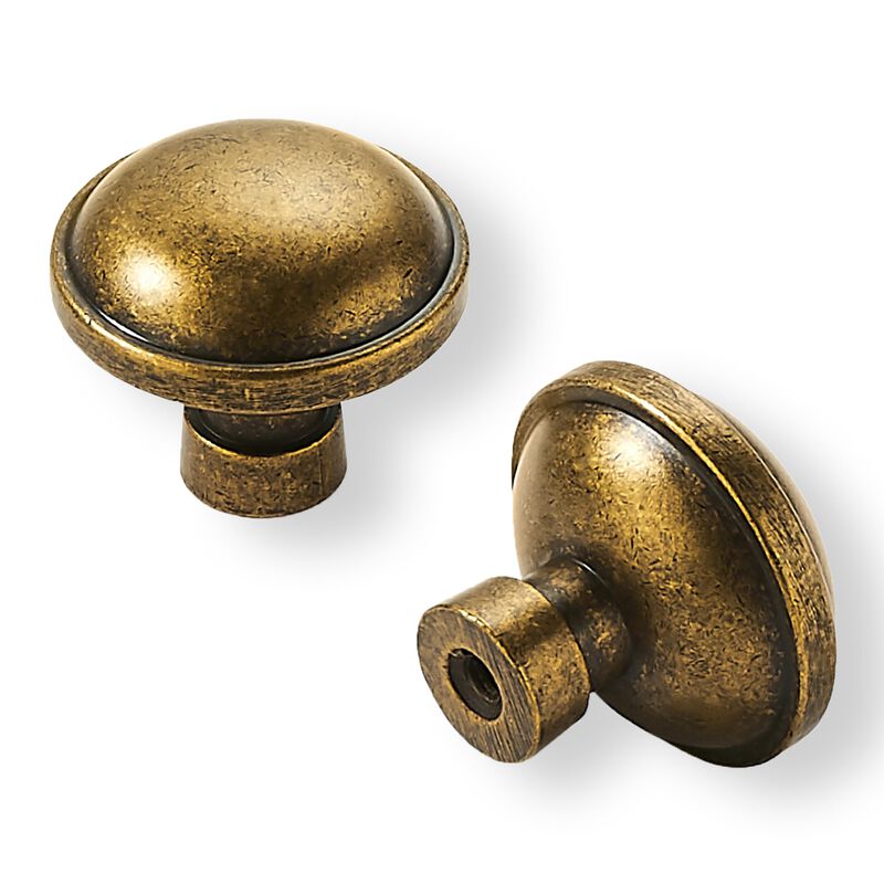 khtumeware 10 Pack Vintage Antique Brass Large Cabinet Knobs 1-3/4 Inch(44mm) Heavy Duty Zinc Knobs Kitchen Drawer Pulls Door Dr
