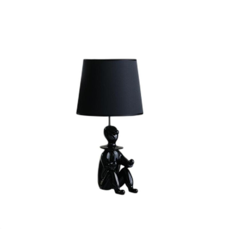 Hivvago 21” Black Sculptural Clown Phone Holder Desk Lamp