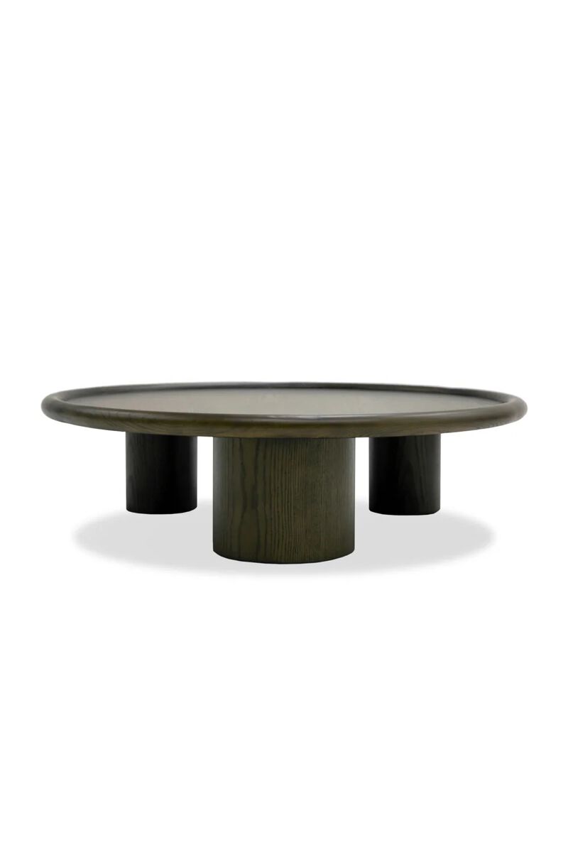 Brown Ash Round Nesting Tables (2) | OROA Modern Strauss image number 2