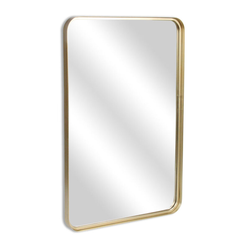 HomeRoots 30" Gold Metal Accent Mirror image number 2