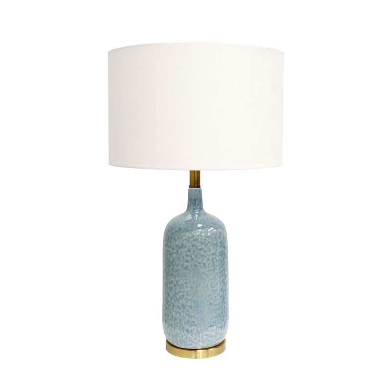 Pasargad Home Tucson Style Ceramic Blue/Gold Table Lamp, H27" image number 0