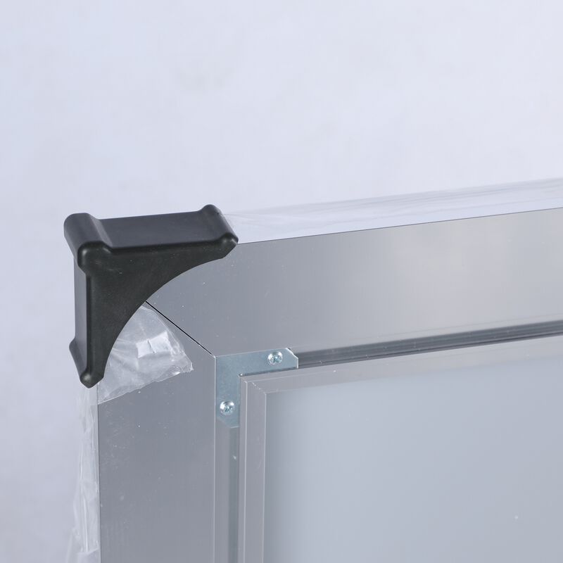 HomeRoots 32" Silver Aluminum Lighted Framed Anti Fog Bathroom Vanity Mirror image number 3