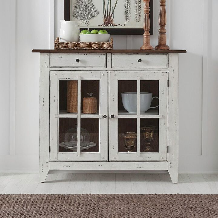 Liberty Furniture Al Fresco Server Cabinet for Dining Room - Graphite & Whitestone
