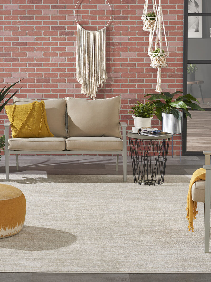 Nourison Essentials NRE01 Ivory/Beige 7' x 10' Rug image number 1