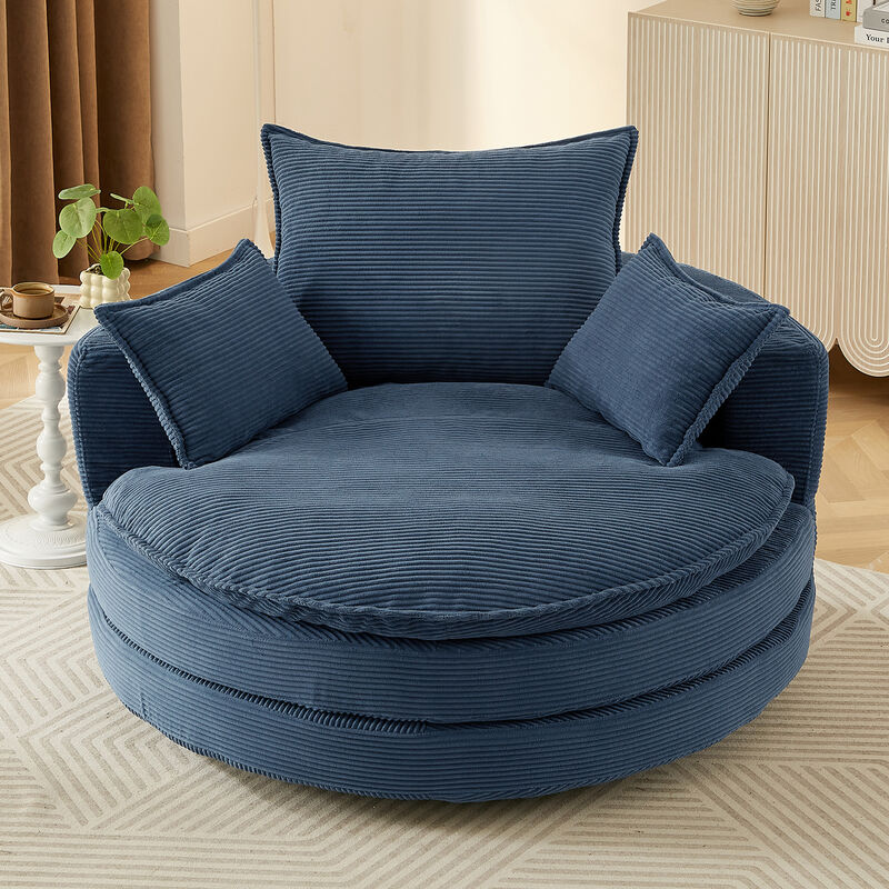 Merax 360° Swivel Sofa Chair Accent Barrel Chair