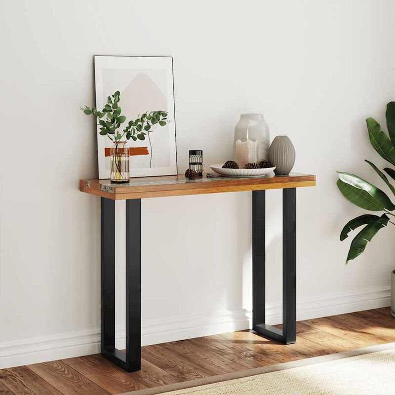 vidaXL Console Table Teak 39.4"x13.8"x29.5", 245065