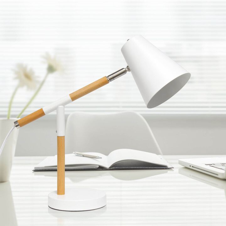 Simple Designs Home Decorative Modern Wooden Pivot Desk Lamp