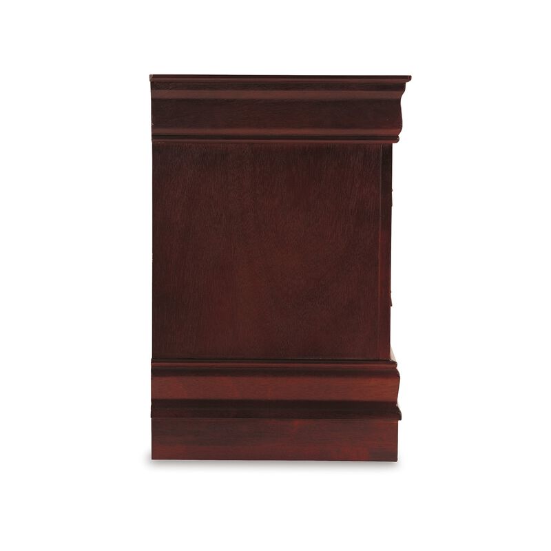 Deyr Nightstand, 2 Drawers, Bronze, Louis Philippe Molding Brown - Benzara