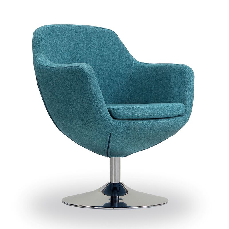 Caisson Blue Swivel Accent Chairs (Set of 2)