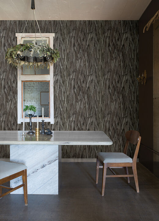 Suna Charcoal Woodgrain Wallpaper (Set of 2)
