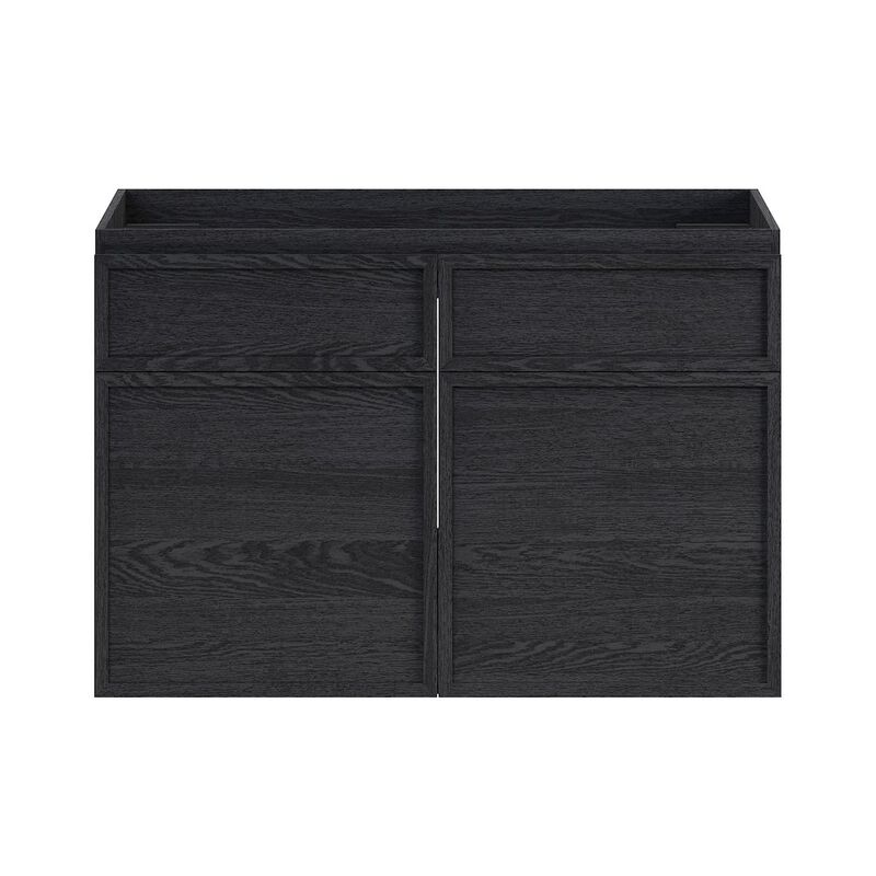 St. Tropez 30" Wall-Mounted Bathroom Vanity Cabinet without Top in Black Oak image number 0