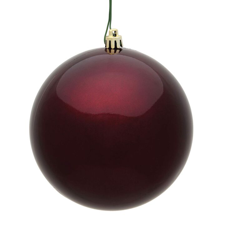 Vickerman 12" Burgundy Candy Ball Ornament.