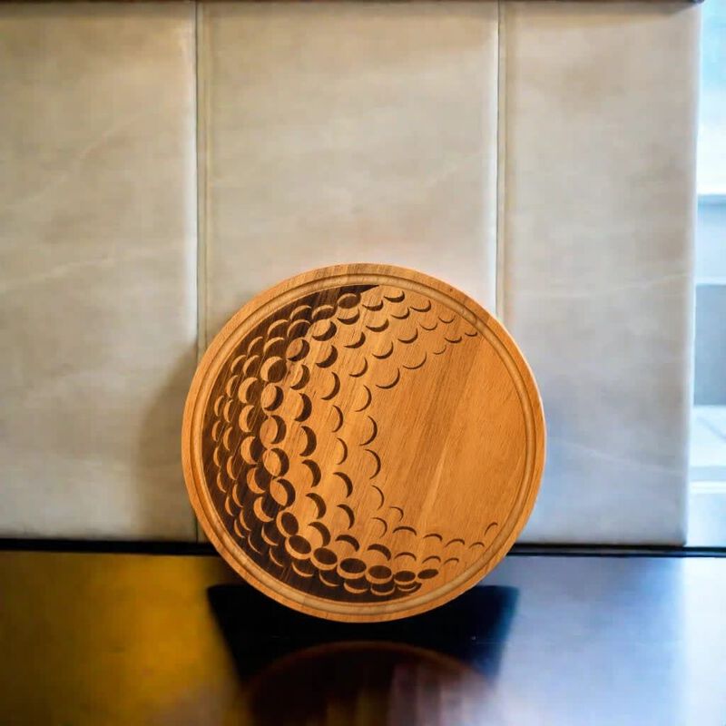 Golf Ball Charcuterie Wood Board - 13" Diameter