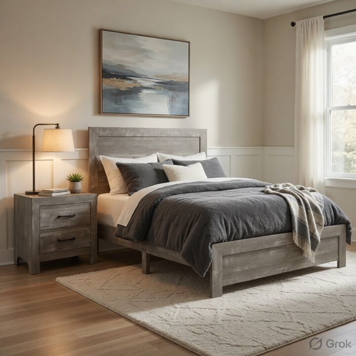 Bedroom Set, 2-Piece Set with Bed and Nightstand
