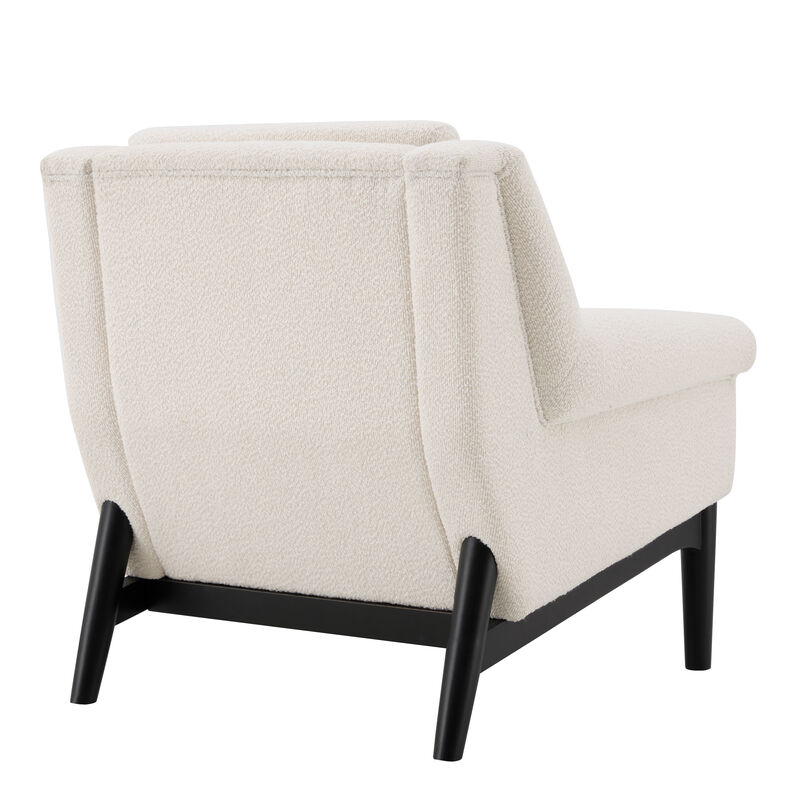 Whisen Mid-Century Modern Accent Chair, Boucle Upholstered Lounge Chair with Solid Wood Legs for Living Room image number 6