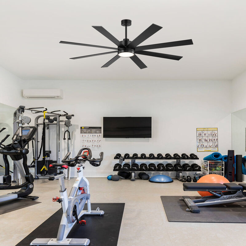 Breezary 72 in LED Ceiling Fan with Light and Remote, 8 Blade Fan, Reversible Quiet Fan with Timer image number 9