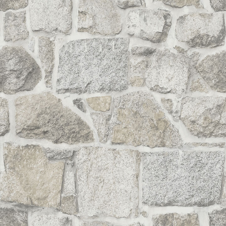 Axelle Light Grey Stone Wallpaper (Set of 2)