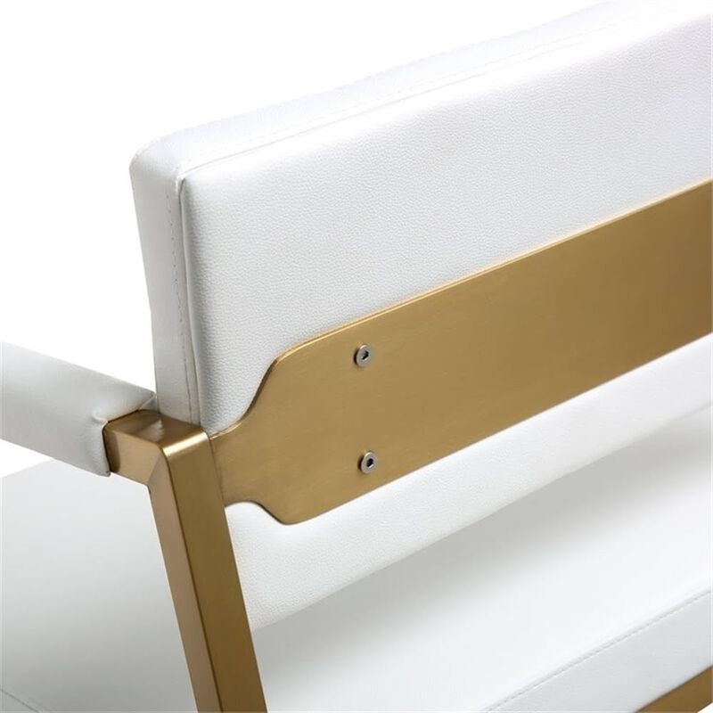 Tov Furniture Director Steel Counter Stool, Standard, White image number 7