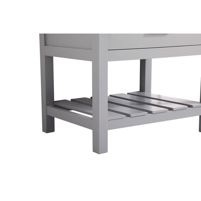 Elegant Kitchen and Bath 30 inch Single bathroom vanity in grey with backsplash