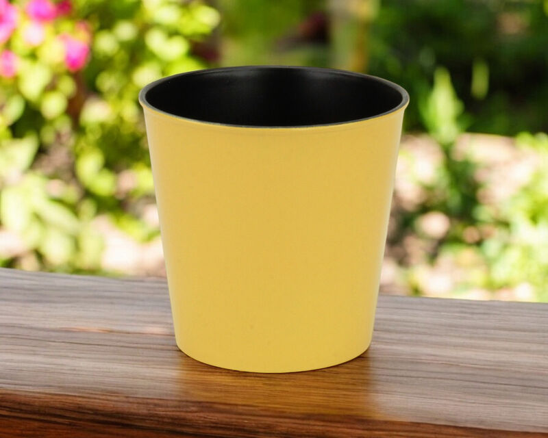 Lightweight Round Plastic Planter for Balcony, Patio, or Living Room