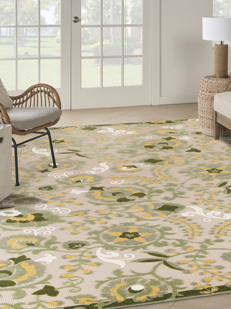 Aloha ALH17 Ivory/Green 10' x 14' Rug
