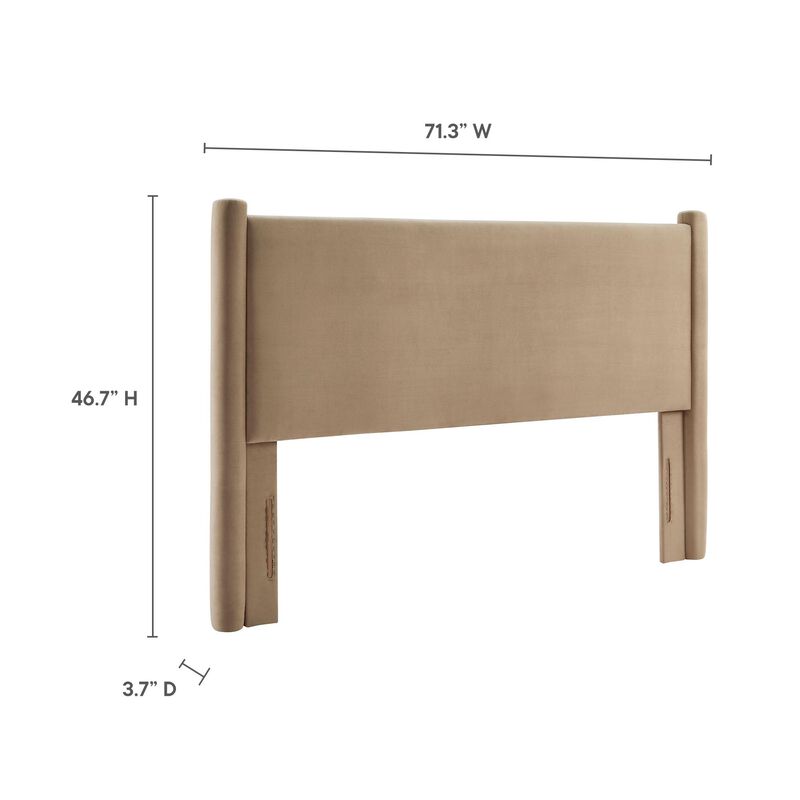 Rael Performance Velvet Queen Headboard image number 2