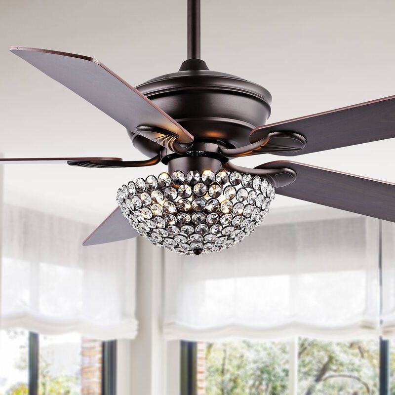 Cammy 3-Light Traditional Transitional Iron LED CEILING FAN