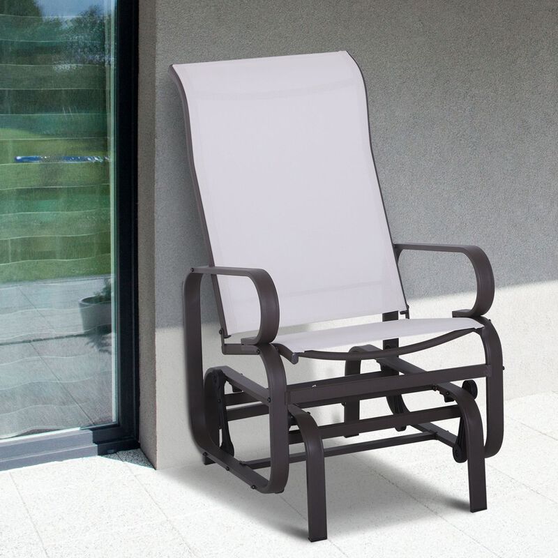 Outdoor Glider Chair, Patio Gliders, Smooth Rocking Chairs for Outside Patio image number 1