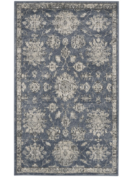Quarry QUA06 Blue/Beige 3' x 5' Rug