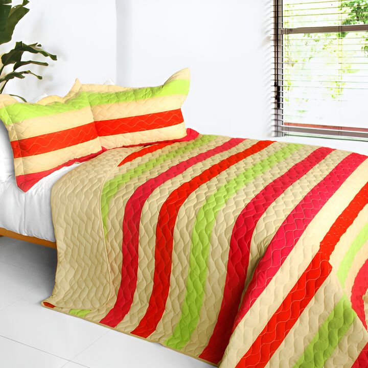 Lightweight Queen Size 3PC Patchwork Quilt Set All-Season Bedspread