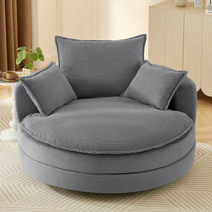 Merax 360&deg; Swivel Sofa Chair Accent Barrel Chair