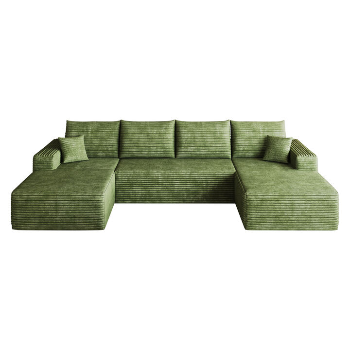 Vitpug 134" Comfort U Shaped Cloud Sectional Sofa