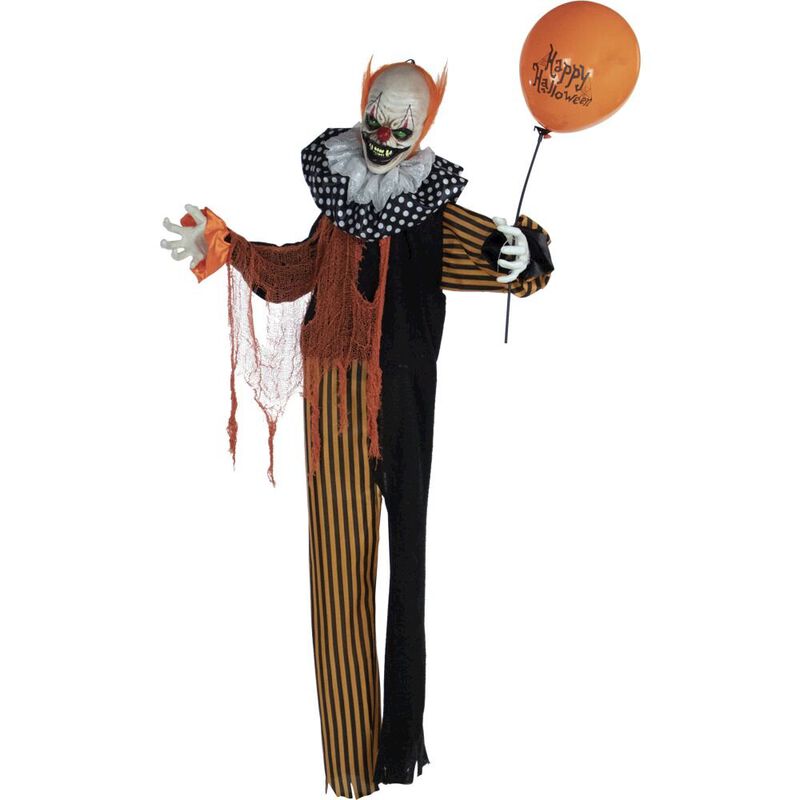 Haunted Hill Farm 65 Standing Clown, Animation, Lights, Sound image number 0