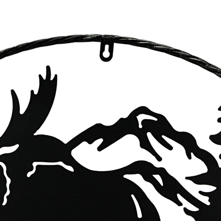 24 Inch Laser Cut Metal Moose Wall Art Rustic Silver Accent Cabin Lodge Decor