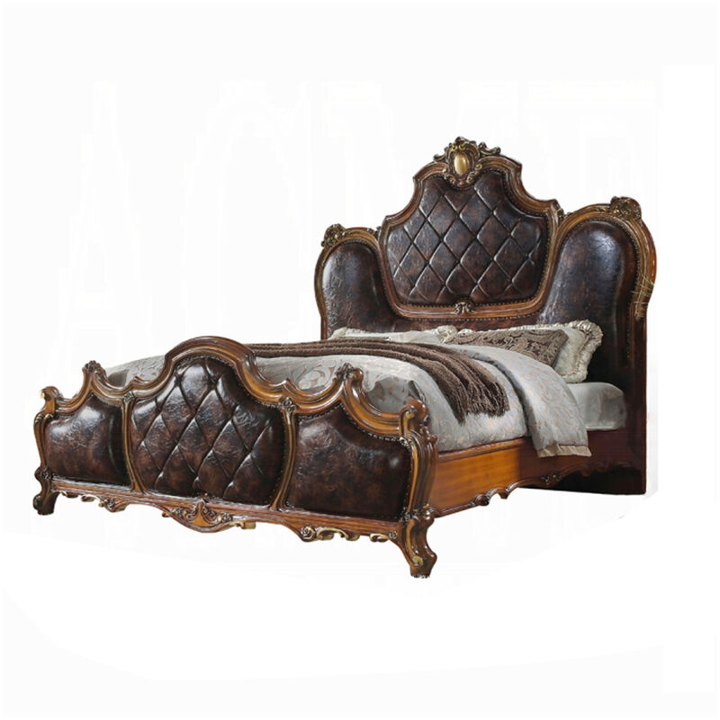 2pc King Bedroom Set, Brown, Nightstand image number 4